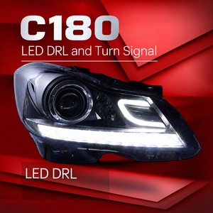 Phare LED W204 2012-2014 avec DRL bicolore pour Mercedes-Benz Classe C, Fourniture personnalisée pour ateliers automobiles et concessionnaires - Product Image 2