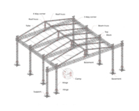 Système de treillis de scène en aluminium personnalisable, treillis en aluminium durable pour événements et éclairage de scène