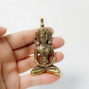 Großhandel Bronze tibetische buddhistische Figuren Messing Buddha Statue kleine Ornamente Buddha Statue Handwerk - Product Image 5