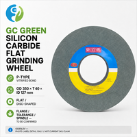 Meule en carbure de silicium vert GC46, fabricant, 350x40x127mm, pour meulage grossier du carbure de tungstène, pour rectifieuse de surface 7140 7150