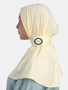 Hijab instantané Amira à boutons, en jersey premium, avec attache arrière et design boutonné, pour musulmanes - Meilleures ventes - Product Image 2