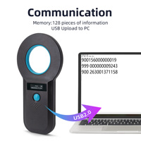 Lector de Microchip RFID para Perros y Gatos, Escáner de Identificación de Animales Perdidos, 134,2 kHz, 125kHz, 15 Dígitos, Registro de Chip de Animales