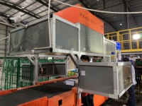 Convoyeur à caméra dynamique pour le tri de colis/fret en entrepôt logistique, magasin alimentaire, avec bande en acier inoxydable réglable