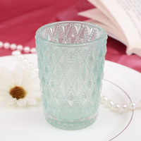 Pot de bougeoir en verre de cristal de luxe de vente chaude pour la décoration à la maison bougie élégante faisant l'accessoire