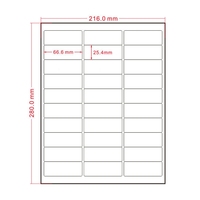 Vente en gros usine : Feuilles d'autocollants A4, étiquettes autocollantes en papier, 30 étiquettes d'adresse, code-barres, SKU, et étiquettes thermiques d'expédition
