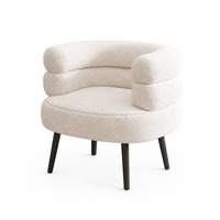 Fauteuil de Salon Pivotant Moderne en Sherpa pour Salon de Manucure et Coiffeuse – Vente Directe en Gros