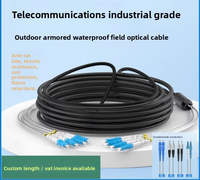 Cable Óptico Monomodo Blindado para Exteriores de Cuatro Hilos SC-SC-FC-LC-ST GYXTW + CONECTOR SC