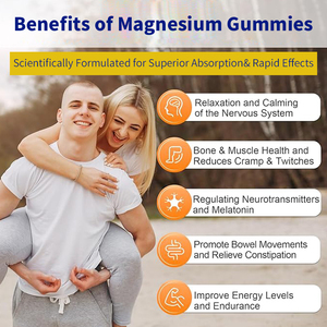 Bonbons gélifiés au magnésium bien conçus Récupération du sommeil et du stress Suppléments naturels Bonbons gommeux - Product Image 6