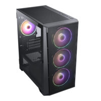 AntarcChill Dark Flash Computer Case Gaming Computer Cpu Cases Pc Gaming Cpu Cabinet with VGA Card Slot for Gamer