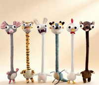 Poupée en peluche à long cou du zodiaque chinois, mignonne et amusante, pendentif, jouet pour enfants, cadeau d'anniversaire, rembourrée en coton PP, 5-7 ans