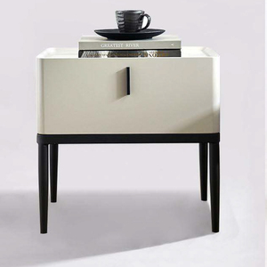 <span class=keywords><strong>Table</strong></span> <span class=keywords><strong>de</strong></span> chevet en bois à serrure exquise nouveau Style <span class=keywords><strong>table</strong></span> <span class=keywords><strong>de</strong></span> chevet intelligente pour chambre principale petit Simple moderne - Product Image 3