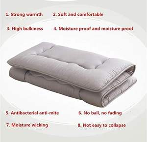 Colchón de espuma de tres pliegues plegable portátil para viajes en el suelo al aire libre, colchón de futón japonés para Tatami - Product Image 2