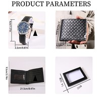 Vente flash - Coffret cadeau montre et portefeuille pour homme personnalisé avec boîte cadeau pour cadeaux promotionnels, cadeaux d'affaires, vente au détail, dropshipping, vente en gros