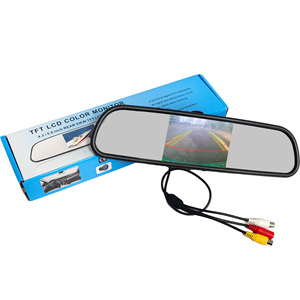 Universal Waterproof CCD Video <b>Car</b> Fleet Assist Night Vision 4.3 Inch <b>Car</b> LCD TFT Rearview Mirror Screen - Product Image 2