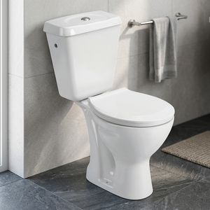 Offre Spéciale – WC moderne en céramique à double chasse cyclonique, à poser au sol, deux pièces, sanitaires - Product Image 1