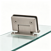 Plaque de fixation murale à profil biseauté pour porte de douche en verre, type H, quincaillerie pour porte de douche en verre