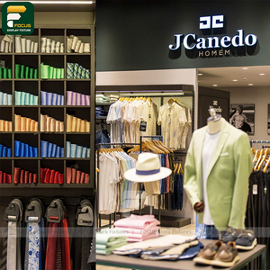 Custom Modern Apparel Shop Fashion Rack <b>Wall</b> Shelving <b>Cabinet</b> Checkout Counter Fixture - Product Image 6