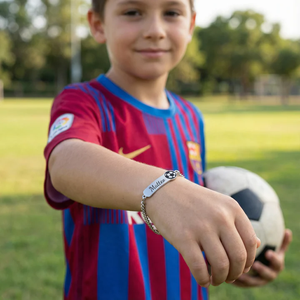 Braccialetto Personalizzato in Acciaio Inox Jietao per Bambini con Incisione del Nome, Charm Smaltati a Forma di Unicorno, Cuore, Pallone da Calcio, Regalo di Compleanno per Ragazzi e Ragazze - Product Image 6