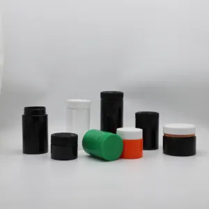 10oz 40DR PET Amber Green White Black Empty Plastic Jars With Child Resistant Screw Lids Cosmetic Jars With Lids