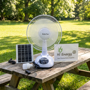 พัดลมพลังงานแสงอาทิตย์ HiEnergy ขนาด 12 นิ้ว แบบพกพา รุ่น HE-SPF-T98 พร้อมแผงโซลาร์เซลล์ในตัว - Product Image 2