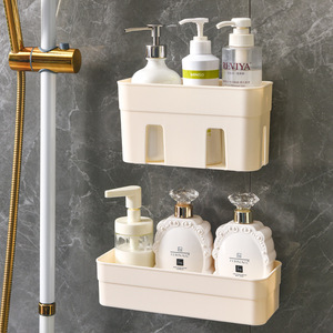 Bathroom Wall Mounted Storage Shelf Rectangular Durable Corner Organizer For Toilet Sink Shelves - Product Image 2