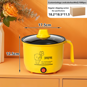 Casserole électrique multifonctionnelle intégrée de 1,8 L pour la maison, le dortoir, la salle à manger, avec fonction vapeur, température réglable, pour la maison, l'hôtel - Product Image 4