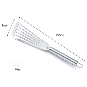 Spatule de cuisine en acier inoxydable à fentes pour retourner le poisson, la pâtisserie, les crêpes et les aliments grillés - Product Image 5