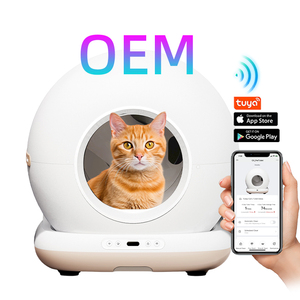 Toilette pour chat automatique à nettoyage automatique facile à nettoyer, silencieuse, avec contrôle par application, grande poubelle, espace pour chat, petite boîte de toilette - Product Image 1