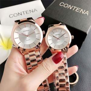 Relojes de moda de lujo populares para parejas, relojes elegantes de alta calidad personalizados de fábrica, relojes de acero inoxidable plateados para mujer - Product Image 6