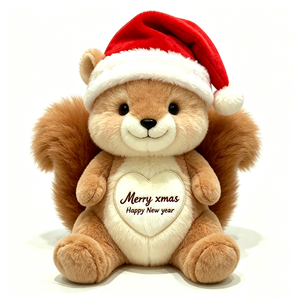 Reno navideño de peluche personalizado, reno de peluche con gorro de Papá Noel, alce de peluche navideño - Product Image 5