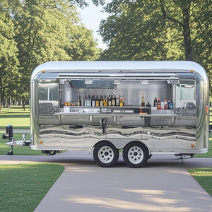 รถขายอาหารสุนัขทำจากสแตนเลสรถลากอาหารสุนัขแนวสตรีทพิซซ่าแบบเต็มรูปแบบ - Product Image 1