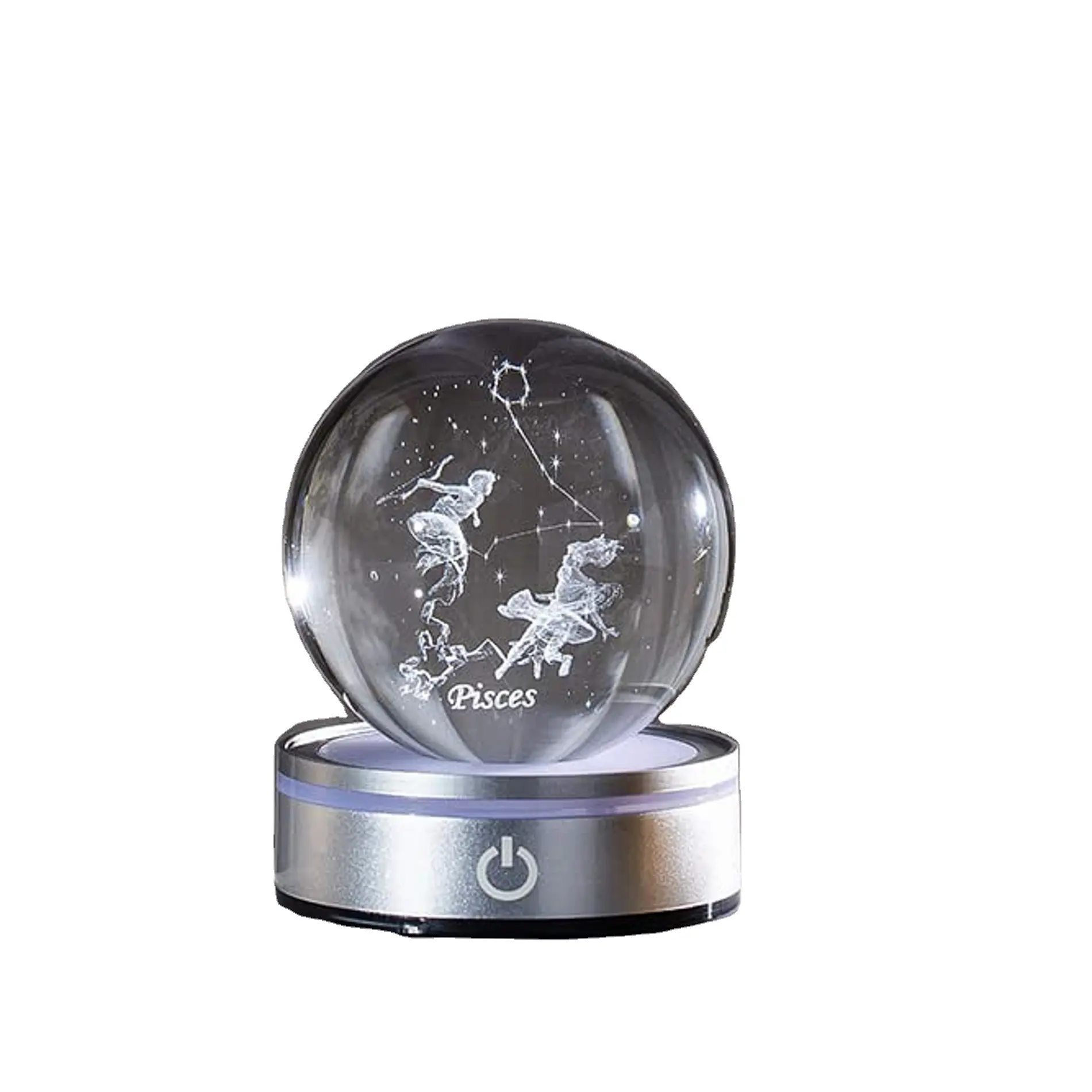 Ab düşük adedi masa dekorasyon özel tasarım kristal cam oniki takımyıldızları 3d lazer topu 80mms cam küre