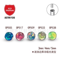 Vente en gros de titane opale micro ancre dermique piercing plaqué or anneau de nombril bijoux de corps à la mode ASTM F136 pour cadeau