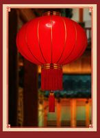 Grande lanterne rouge de style chinois pour le Nouvel An, lanterne en flanelle pour balcon, porte extérieure, décorations suspendues pour le Nouvel An