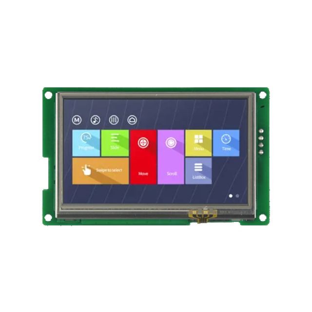 4.3 Inch 800x480 4P Interface Serial TFT Display RS485 HMI Smart Serial Screen With Capacitive Touch/Resistive Touch for Medical