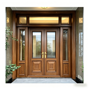 Porte d'ingresso <span class=keywords><strong>in</strong></span> <span class=keywords><strong>legno</strong></span> doppie Sunnysky per esterni, le più vendute <span class=keywords><strong>in</strong></span> Nord America, con inserti <span class=keywords><strong>in</strong></span> vetro - Product Image 1
