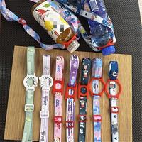 Lanière personnalisée en polyester imprimée par sublimation avec logo, support réglable pour bouteille d'eau pour enfants, sangle porte-bouteille
