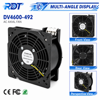 Ventilateur axial AC DV4600-492 à haut débit d'air, 115 VAC, 120 mm, roulement à billes, pour armoire électrique et ventilation d'équipements