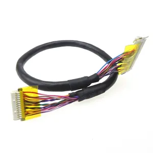 UL20276 kawat DF19-20S-1C terlindung kualitas tinggi konektor FI-X30HL 20pin ke 30pin kabel lcd lvds