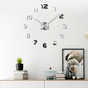 Reloj de <span class=keywords><strong>pared</strong></span> 3D DIY, <span class=keywords><strong>grandes</strong></span> decorativas <span class=keywords><strong>pegatinas</strong></span> de <span class=keywords><strong>pared</strong></span>, relojes de espuma + espejo acrílico + reloj de aluminio EVA <span class=keywords><strong>para</strong></span> sala de estar, arte <span class=keywords><strong>para</strong></span> el hogar de 10CM - Product Image 2