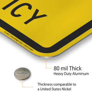 ป้ายโลหะเตือนระวังพื้นลื่นเมื่อเปียกหรือมีน้ำแข็ง ผลิตจากโรงงาน ป้ายจราจร ราคาโรงงาน ป้ายถนนอะลูมิเนียมทนทาน - Product Image 4