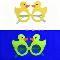 Grüne Herz-Design Fluoreszierende Party-Dekorationsbrillen, Kinder-Geburtstags-Verkleidungs-Requisiten Filz-Brillengestelle