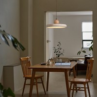 Luminaire suspendu LED en travertin Wabi Sabi, décoration en pierre circulaire, lustre pour salon, lampe suspendue avec télécommande, intensité réglable