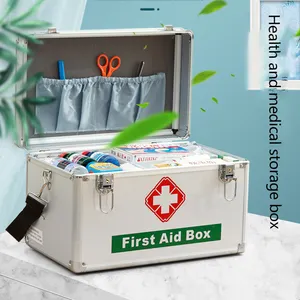 صندوق الأطباء الأولية المنزلي لحالات الطوارئ مصنوع من الألمونيوم