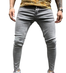 Autunno inverno di alta qualità a <span class=keywords><strong>vita</strong></span> media Micro <span class=keywords><strong>elastico</strong></span> Denim <span class=keywords><strong>Jeans</strong></span> con cerniera Stretch Streetwear matita impilata Slim Fit per gli uomini <span class=keywords><strong>Jeans</strong></span> - Product Image 5