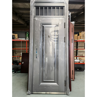 Puerta de Entrada de Acero Inoxidable para Escuelas, Villas de Lujo y Hospitales, Puerta de Seguridad con Cerradura Eléctrica, Prevención de Incendios, Fibra de Vidrio, OEM