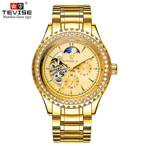 Montre mécanique de luxe pour homme, entièrement automatique, avec moissanite, style classique et décontracté. - Product Image 3