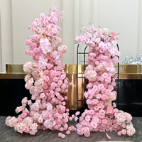 Piliers de fleurs artificielles blanches en forme de rose et de pivoine, décoration florale pour mariage, supports floraux pour fête de fiançailles, banquet, décoration d'événements