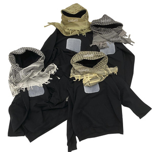 Sweat à capuche unisexe surdimensionné personnalisé avec impression sérigraphiée, coupé et cousu, en molleton 100% coton, style streetwear, avec écharpe intégrée - Product Image 1