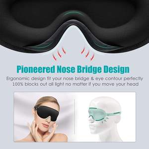 Extension de cils masque de sommeil 3D confortable en mousse à mémoire de forme réglable <span class=keywords><strong>pour</strong></span> hommes et femmes - Product Image 6